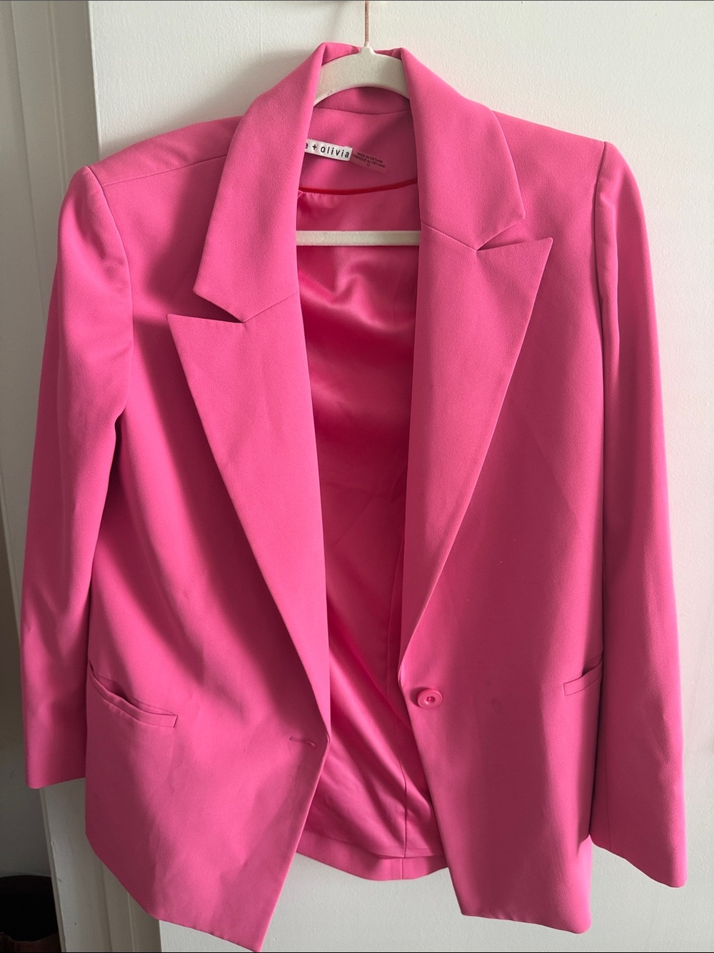 Alice + Olivia Vibrant Pink Tailored Blazer